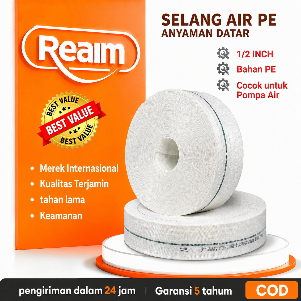 Pipa Air Selang Pompa Selang Air Kanvas Layflat 50/100M Submersible Pertanian 1/2/3 Inch Kanvas Khusus Tekanan Tinggi