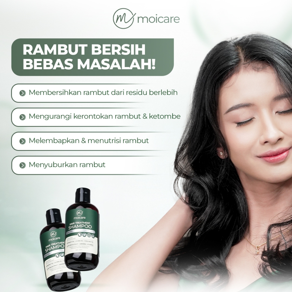 Jual Moicare Hair Care 3 Paket Hair Serum + Shampoo + Minyak Kemiri ...