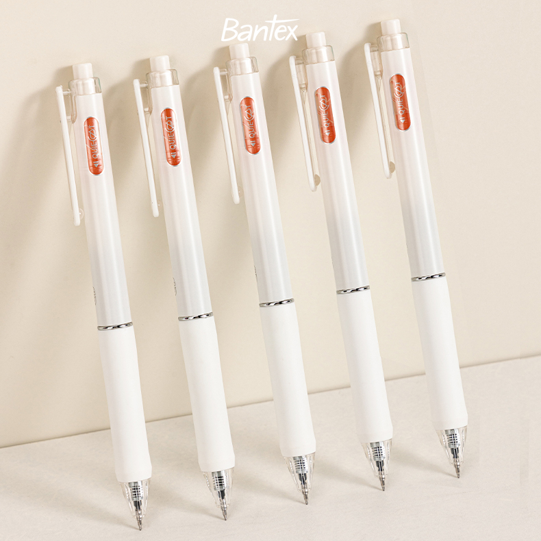 Bantex Pulpen Pena 0.5 mm / Gel Pen Tinta Cepat Kering Suara Klik Rendah Pegangan Nyaman BG1105