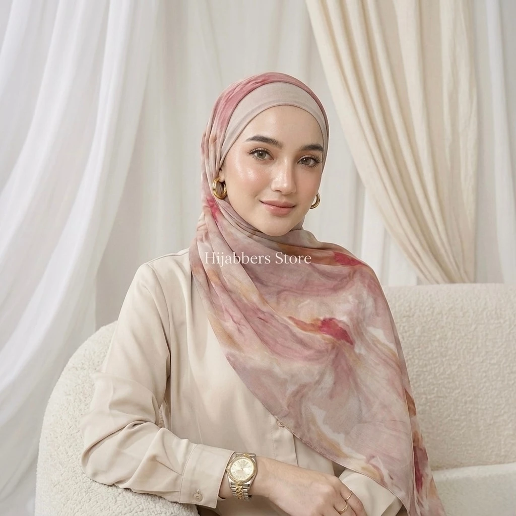 Foto 3 Pashmina Printing Sublime Hijab Jilbab Motif Ceruty Babydoll | 019