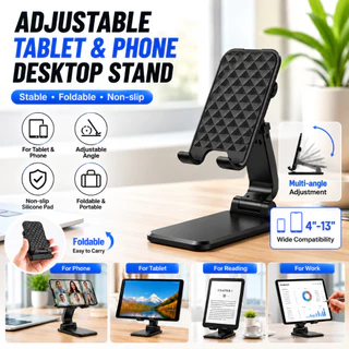 HZSUM Phone Holder Foldable Stand Holder HP Lipat Folding Universal Dudukan Penahan Handphone Meja Rotasi 360 Holder Tablet Anti Slip Q7L-2