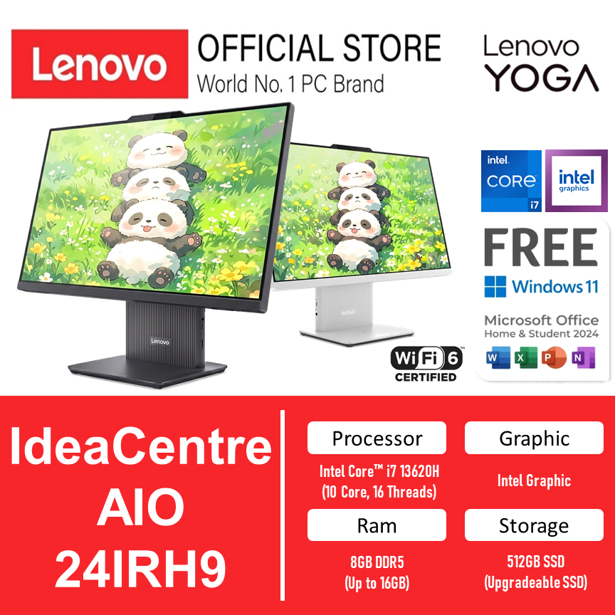 Jual Lenovo PC AIO All in One IdeaCentre 3 24IRH9 Intel Core i7 13620H ...