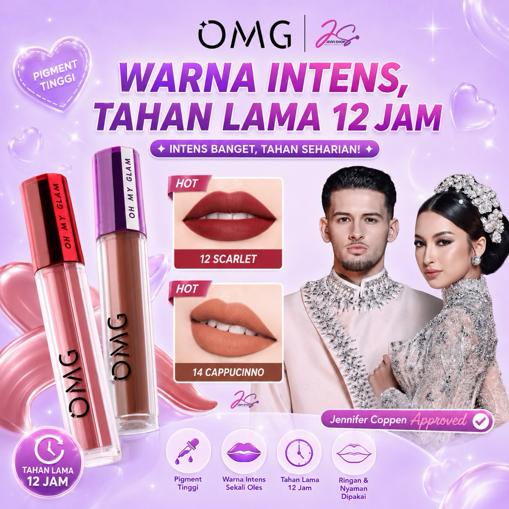OMG Oh My Glam Matte Lip Cream Long-Lasting