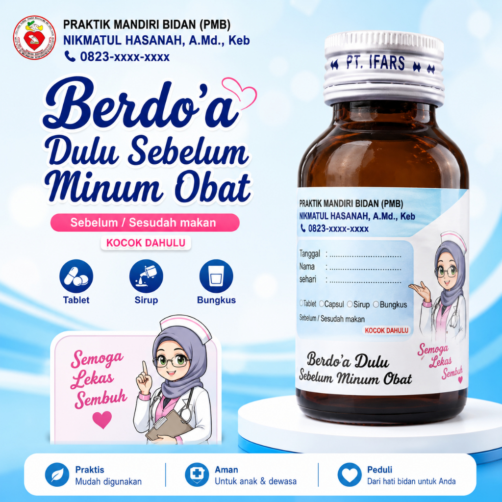 Jual Label syrup / label sirup / label obat / stiker obat syrup ...