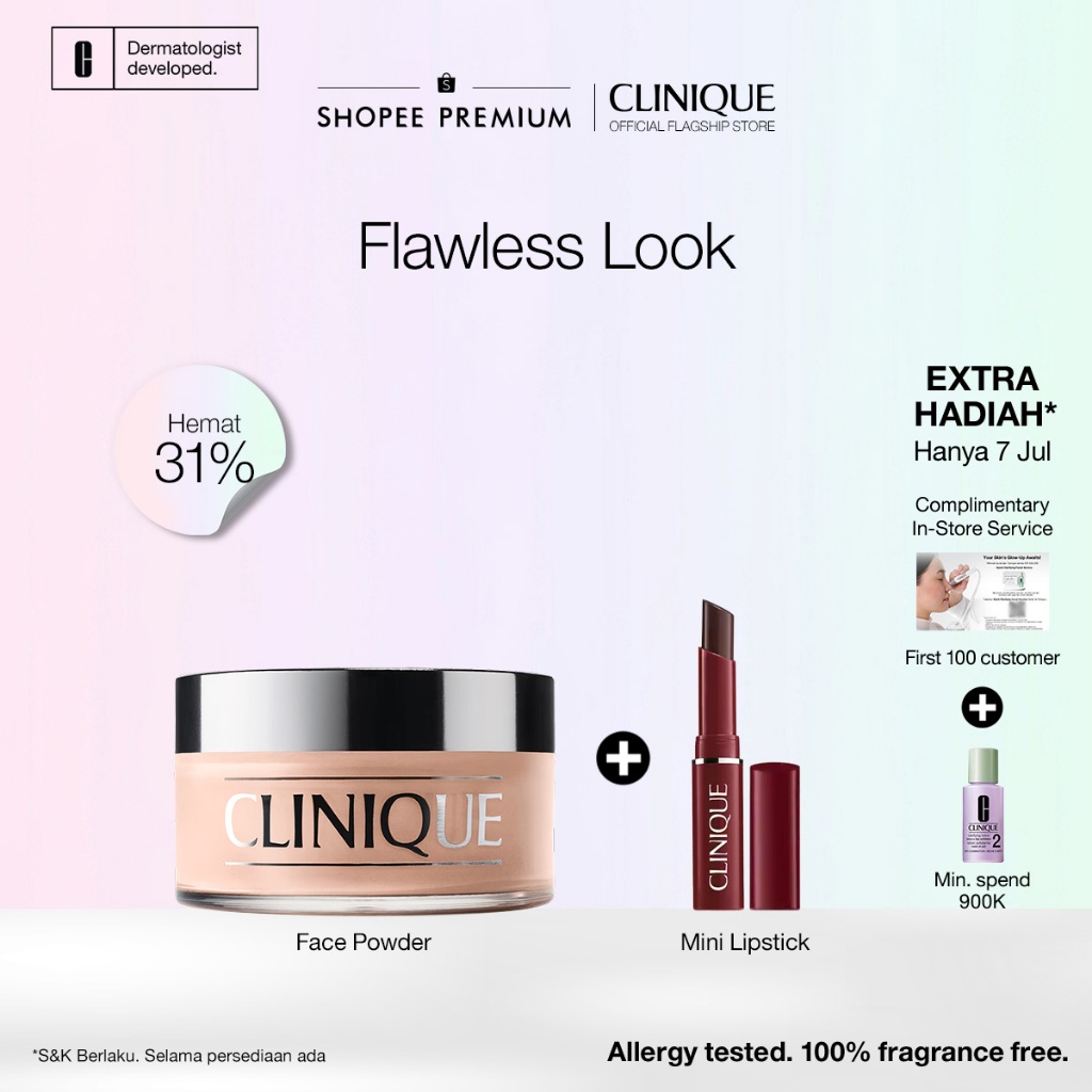 Jual Clinique Official Blended Face Powder | Translucent Setting Powder ...