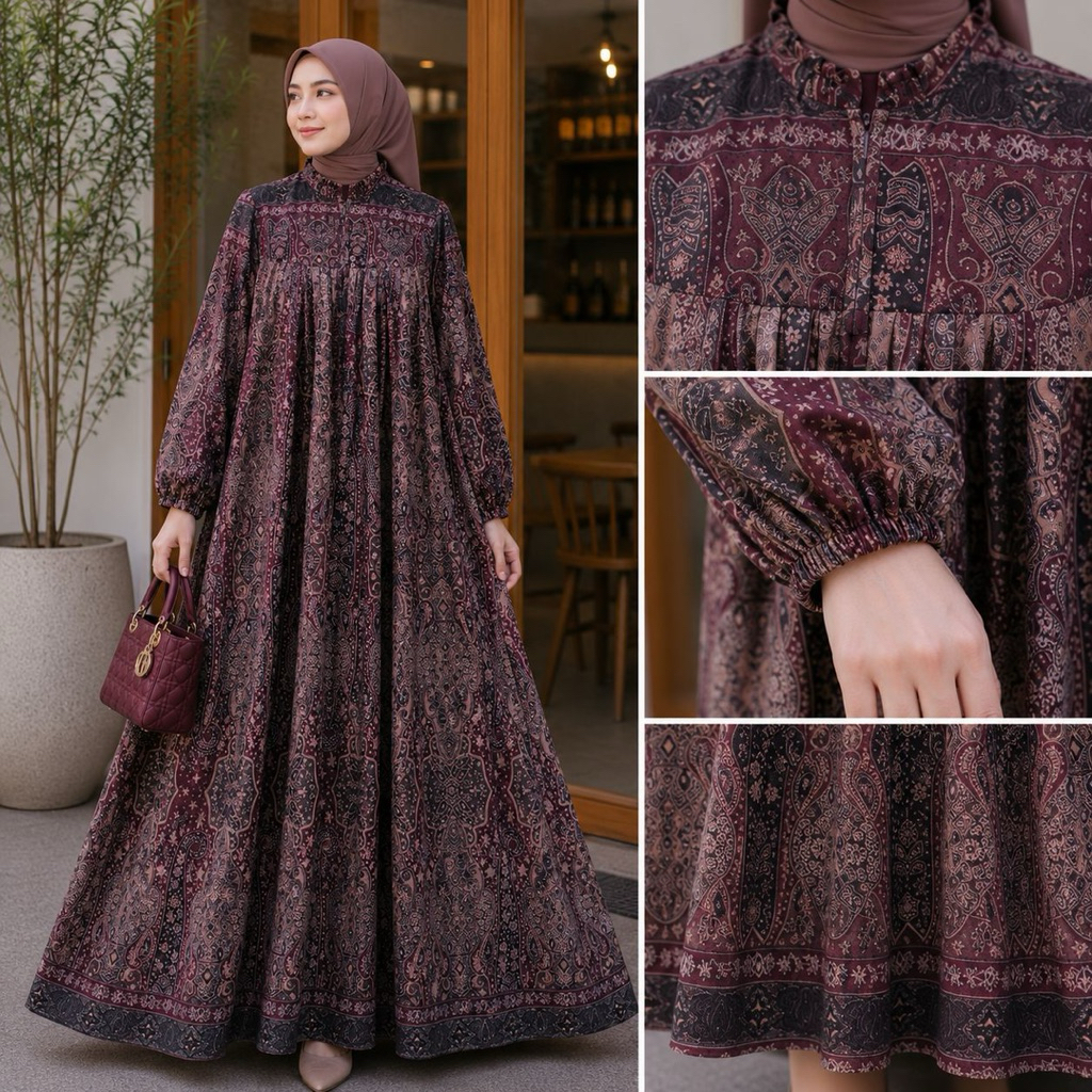 EMICA DRESS By ZIYA DAILY FASHION ~ Gamis Ceruty Babydoll Premium