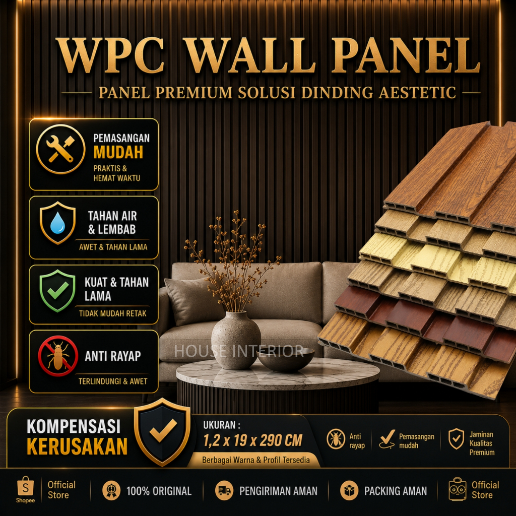 Jual Wallpanel pvc dinding 2.9Meter*19Cm Dekorasi Dinding Anti Rayap ...