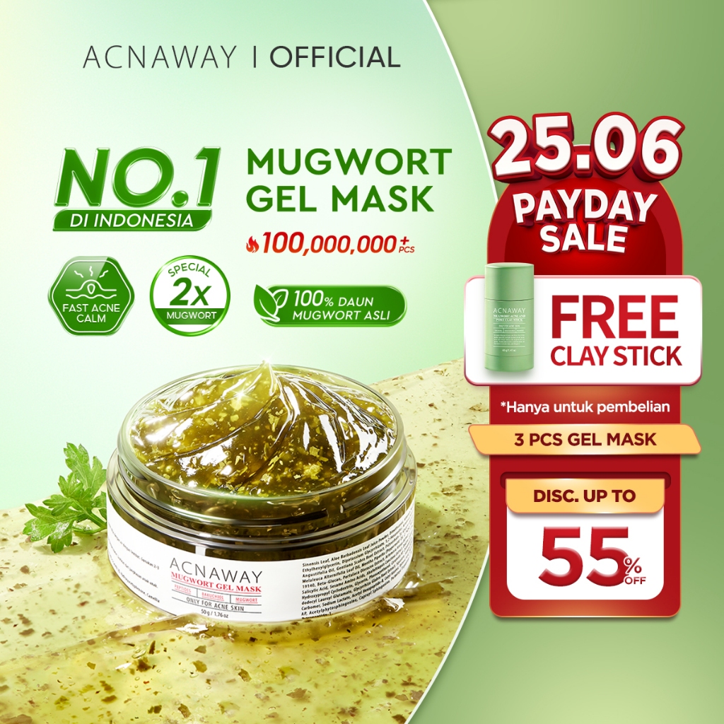 Jual [FREE CLAYSTICK] ACNAWAY Advanced Mugwort Gel Mask– Face Mask Gel ...