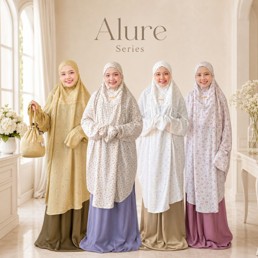 Mukena Alure Berlengan Series By Bilza.id Bahan Rayon Viscose Adem Nyaman Bisa COD