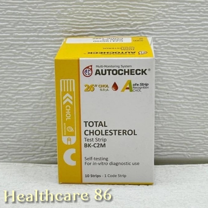 Strip Autocheck Kolesterol Isi 10 Expired September 2027 - Penggunaan Mudah, Hasil Akurat, Bisa COD