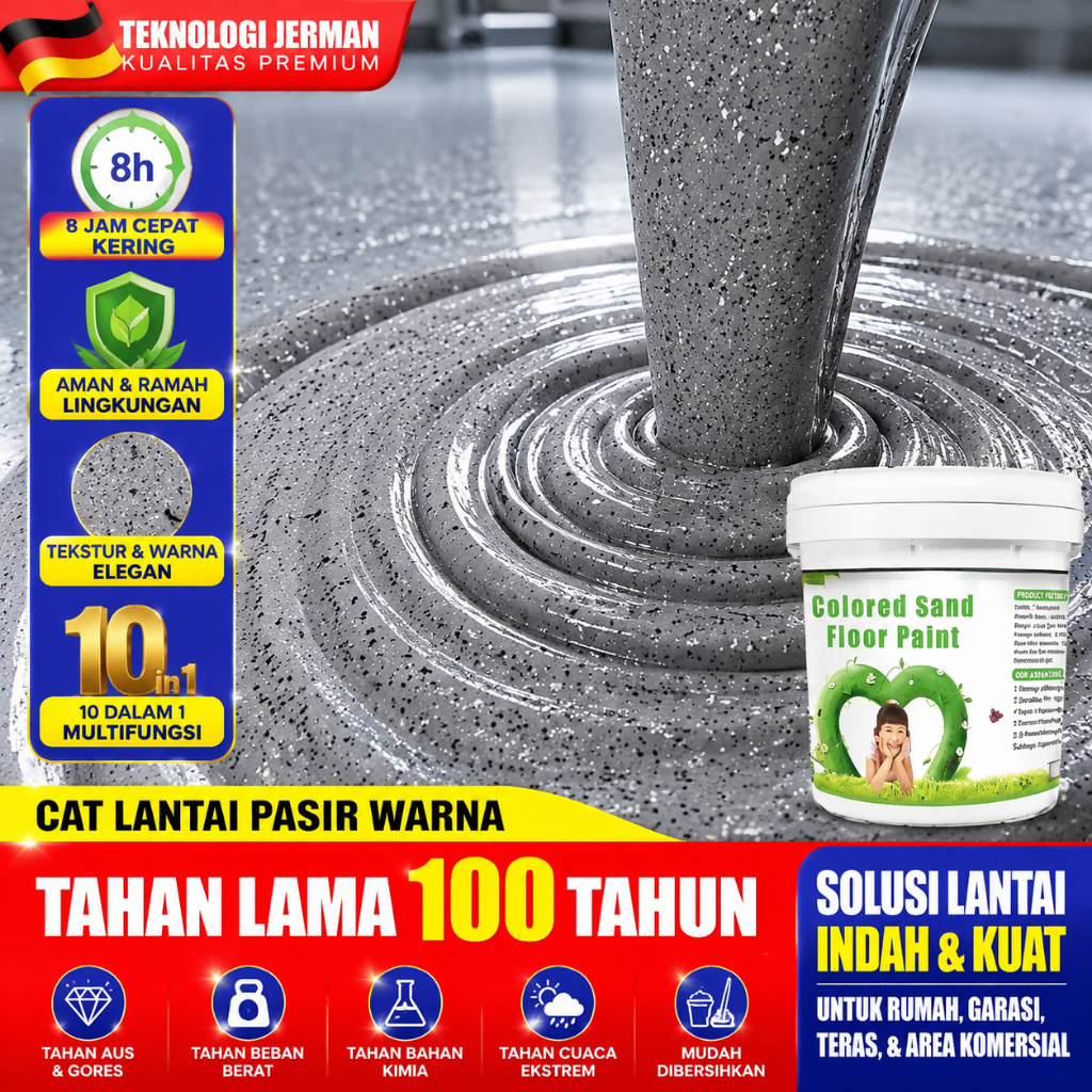Cat Lantai 10 Dalam 1 Cat Lantai Cocok Untuk Bengkel Gudang Pabrik Garasi Tahan Air Tahan Lembab Dan Tahan Gores Cat Lantai Epoxy Cat Lantai Semen Cepat Kering 8 Jam