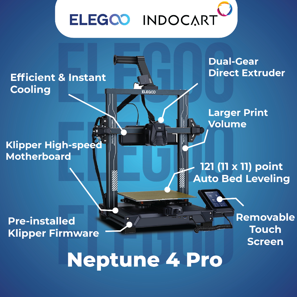 Jual 3D Printer Elegoo Neptune 4 Pro Klipper Dual Drive High Speed ...