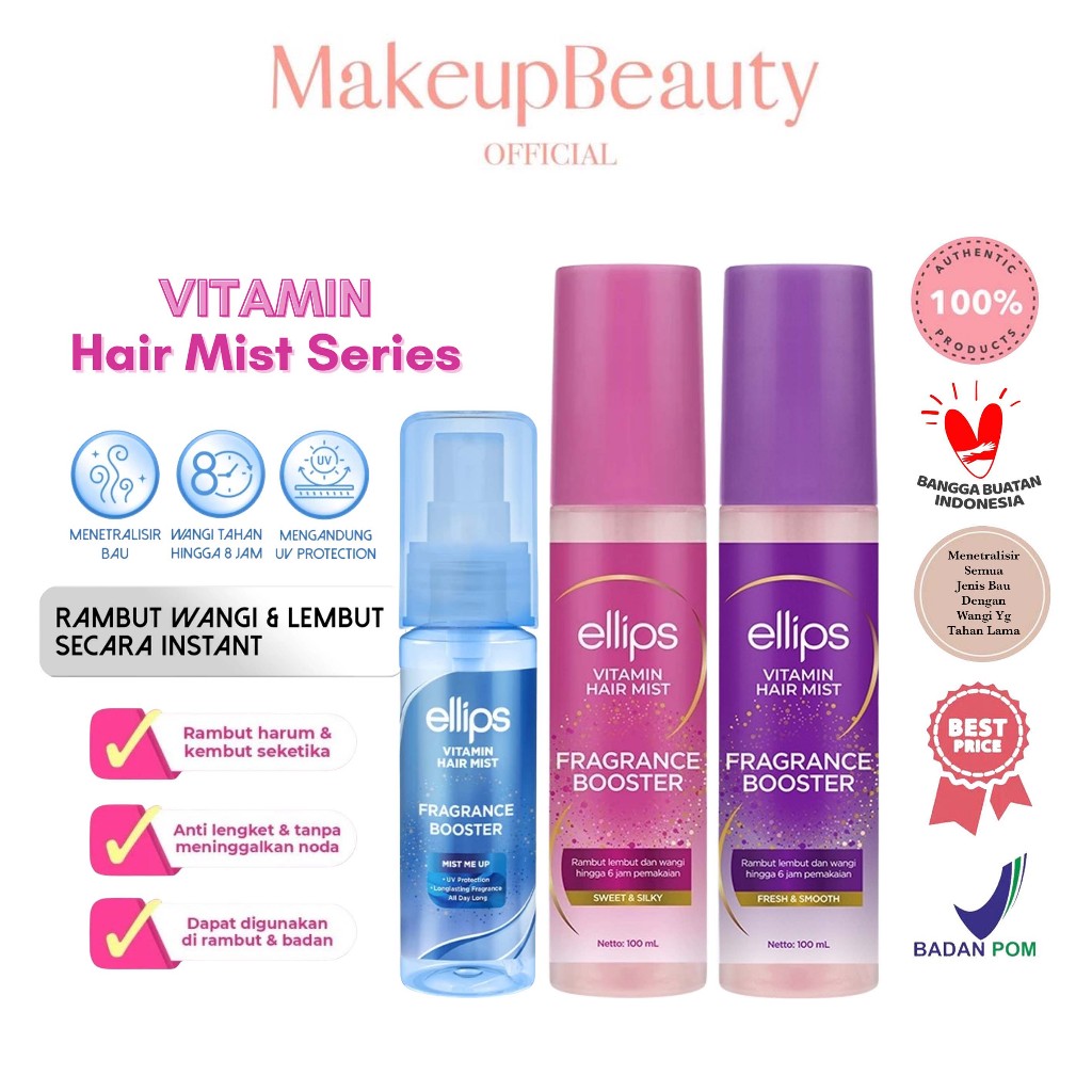 Jual ELLIPS Vitamin Hair Mist Fragrance Booster 100ml / 50ml | Shopee ...
