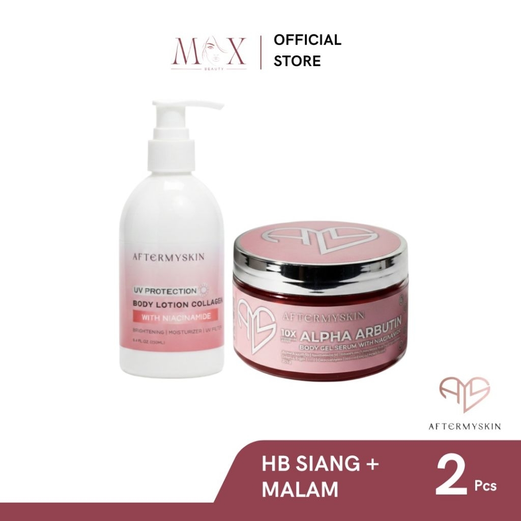 Jual AFTERSKIN - Aftermyskin Body Lotion UV Protection + HB Merah Malam ...
