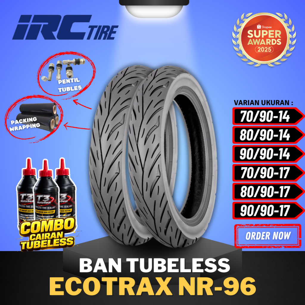 Jual [READY COD] BAN IRC ECOTRAX NR96 TUBELESS RING 14 RING 17 ( 70/90 ...