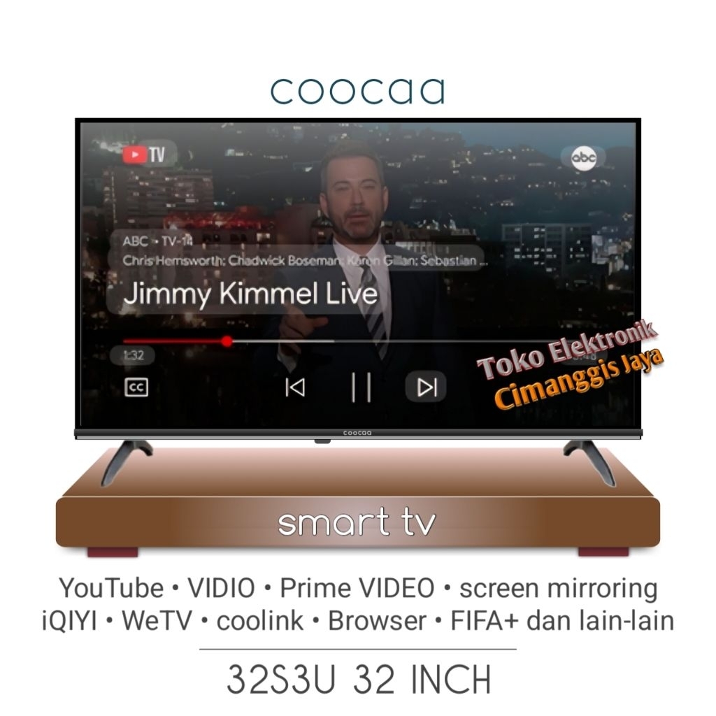 Jual smart tv 32S3U dan google tv led 32Z55 coocaa 32 inch digital ...