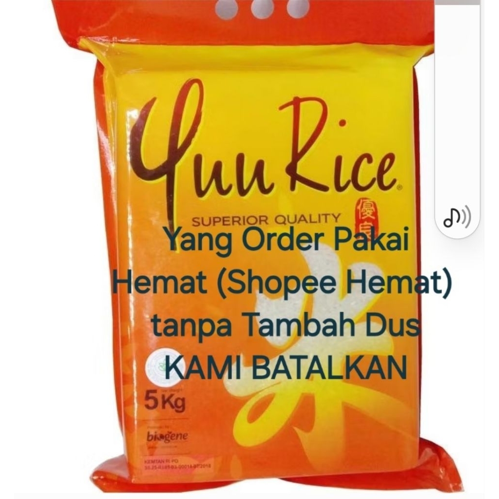 Jual YUU RICE 5KG BERAS Kesehatan Low Gula VACUM SUPER PREMIUM ...