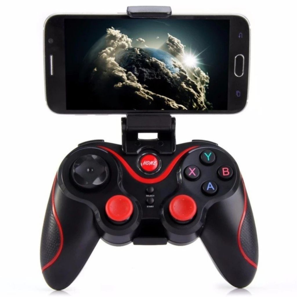 Jual Gamepad X3 Joystick Bluetooth Plus Holder HP - X3 Wireless ...
