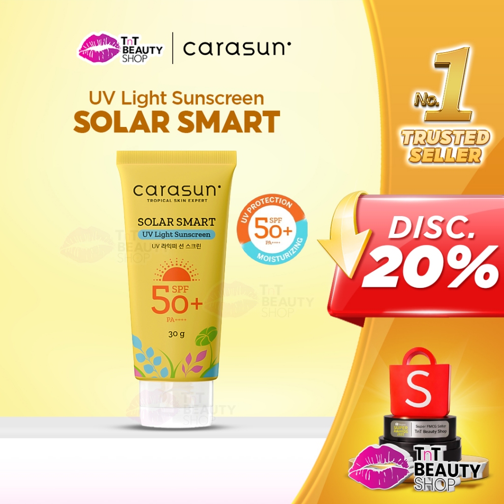 Jual CARASUN Solar Smart Uv Light Sunscreen SPF 50 PA++++ | TnT Beauty ...