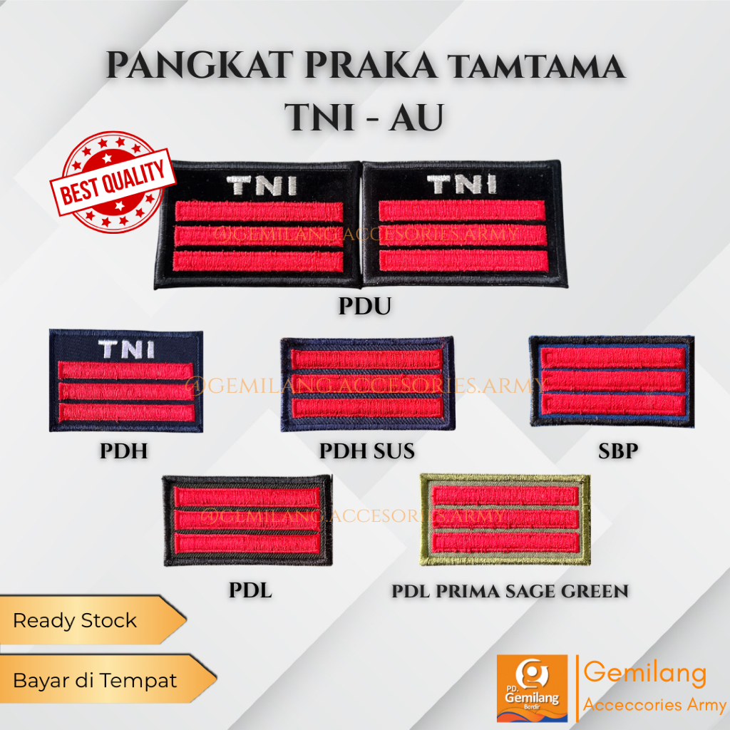 Jual Pangkat Praka TNI AU Sedia PDU PDH PDH SUS PDL SBP PRIMA Sage ...