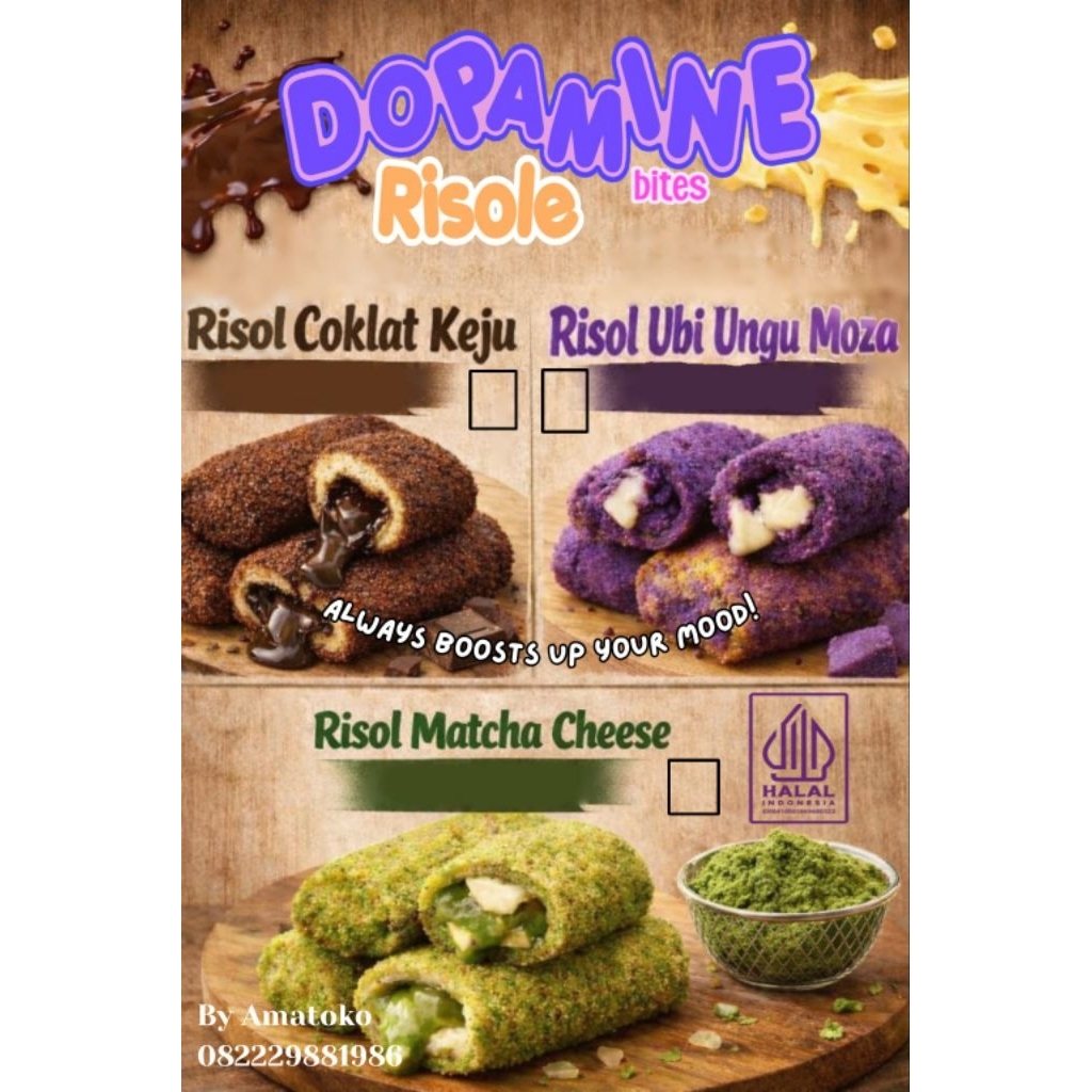 Jual RISOL BUTATU By Amatoko (isi 5). Risol Matcha / Chocolate / Ube ...