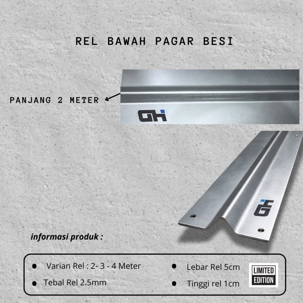 Jual (TERBARU) Rel Pintu Geser ||Rel Pagar Besi V ||Rel pagar Siku ...