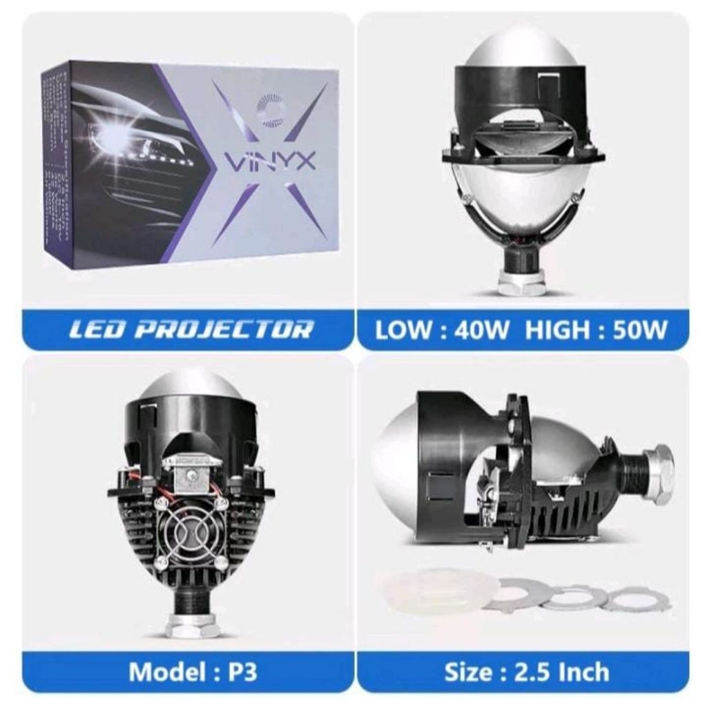 Jual Projector Biled Vinyx P3 2.5inch Flat Cutoff | Shopee Indonesia