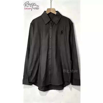 Blouse Wanita Leher V Logo Samping Kemeja Wanita V Korean Style Baju Wanita Lengan Balon Panjang