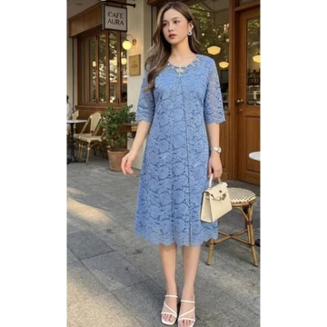 Dress Buka Tutup Sabiyan Full Brokat Xl Xxl Lapis Furing Tangan 7 8