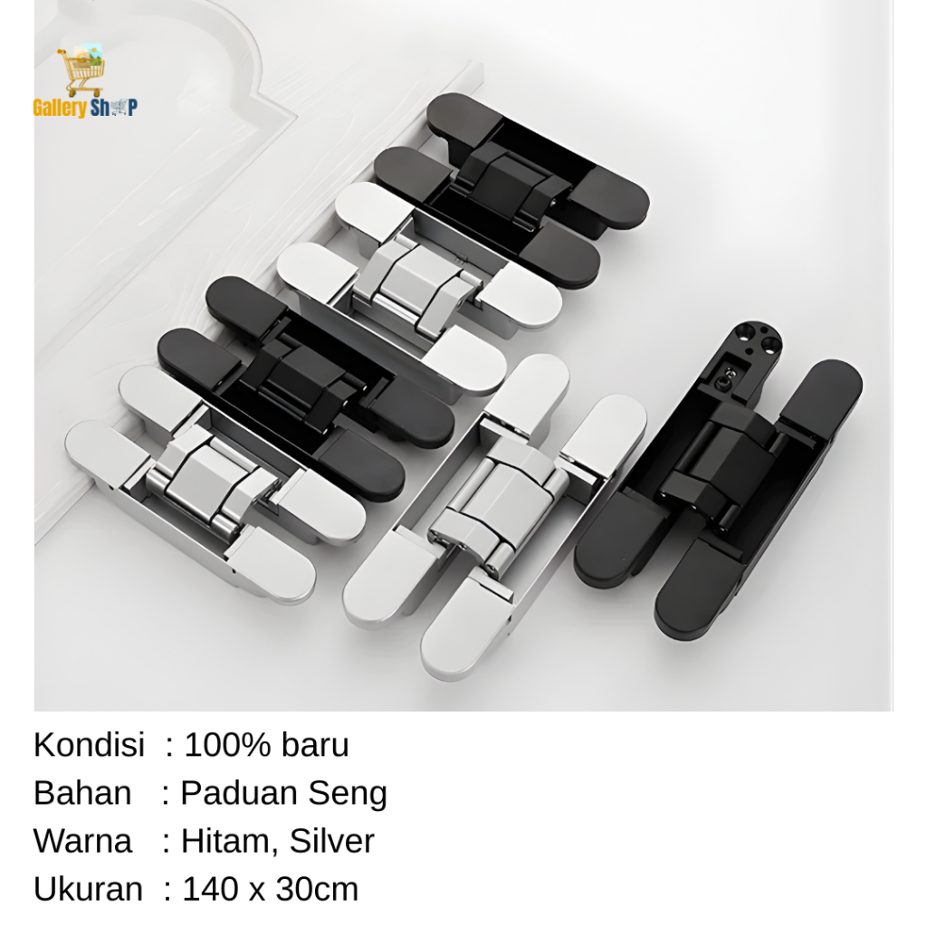 Jual Engsel Pintu Tanam Hidden Hinge / Door Hinge Invisible Hidden ...