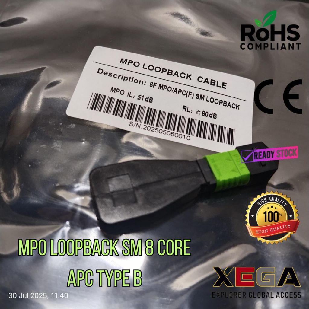 Jual MPO loopback APC PSM4/LR 8 Core Singlemode Female | Shopee Indonesia