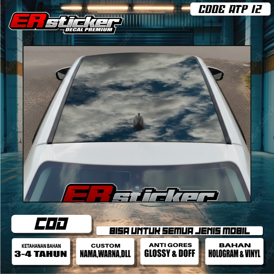 Jual DECAL STICKER ATAP MOBIL UNIVERSAL / ATP 09-012 FREE CUSTOM ...