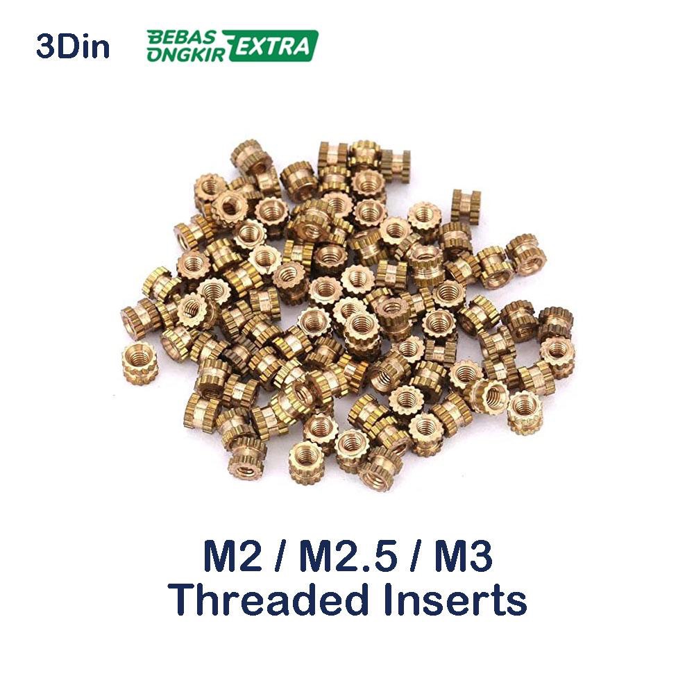 Jual M2 M2.5 M3 Threaded Knurled Brass Insert Nut Round | Shopee Indonesia