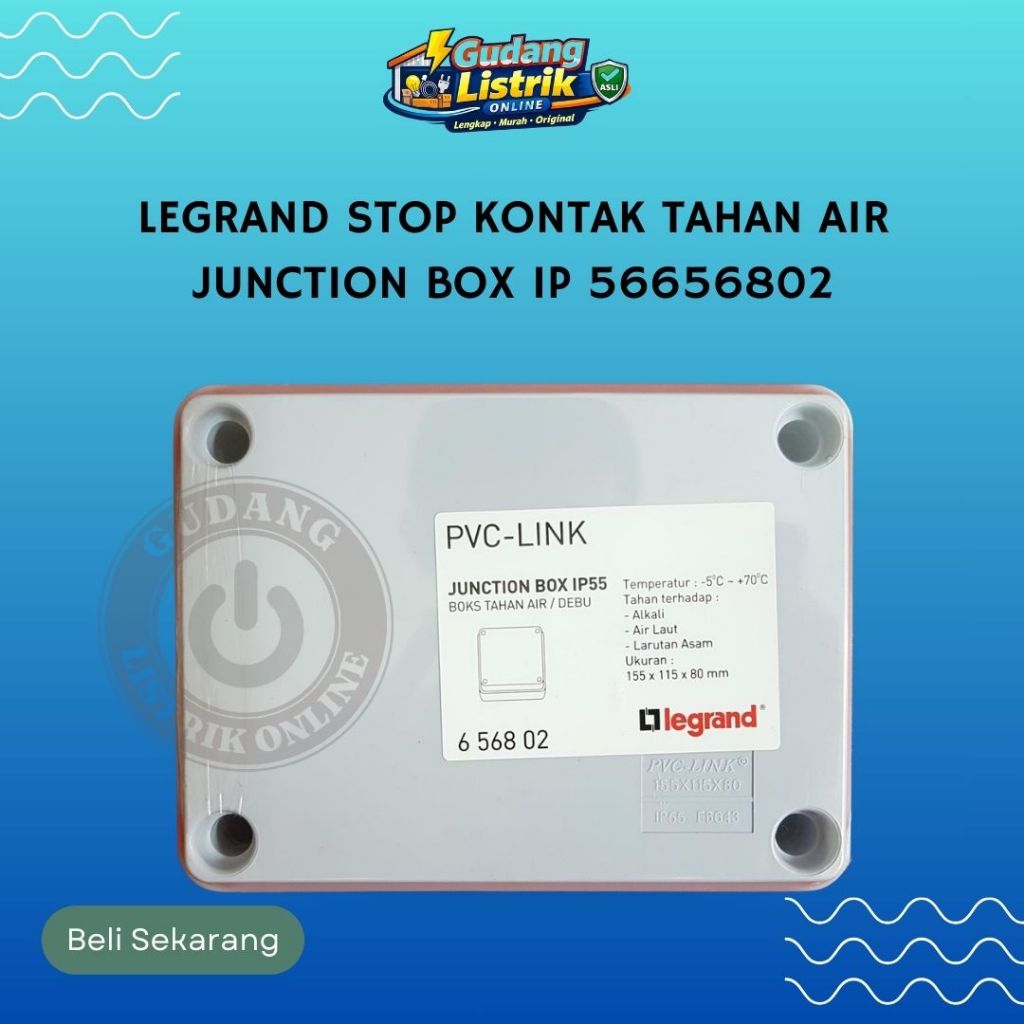 Jual LEGRAND Stop Kontak Tahan Air Junction Box IP 56 656802 155x115x80 ...