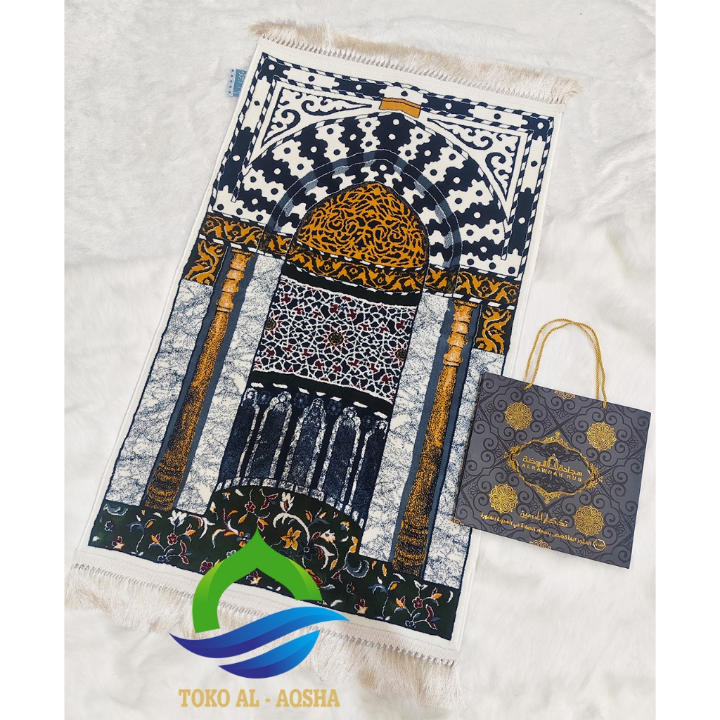 Jual Sajadah Rawdah Hijau/Raudoh Polos-Ori Madinah Mada Carpet | Shopee ...
