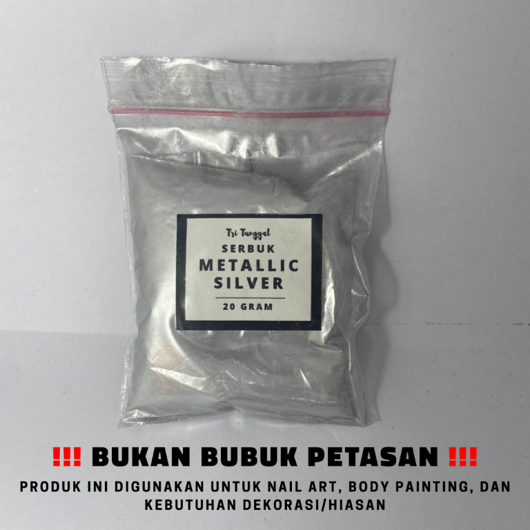 Jual Serbuk Metallic Premium Silver 20gr Powder Kilau Pigmen Metalik ...