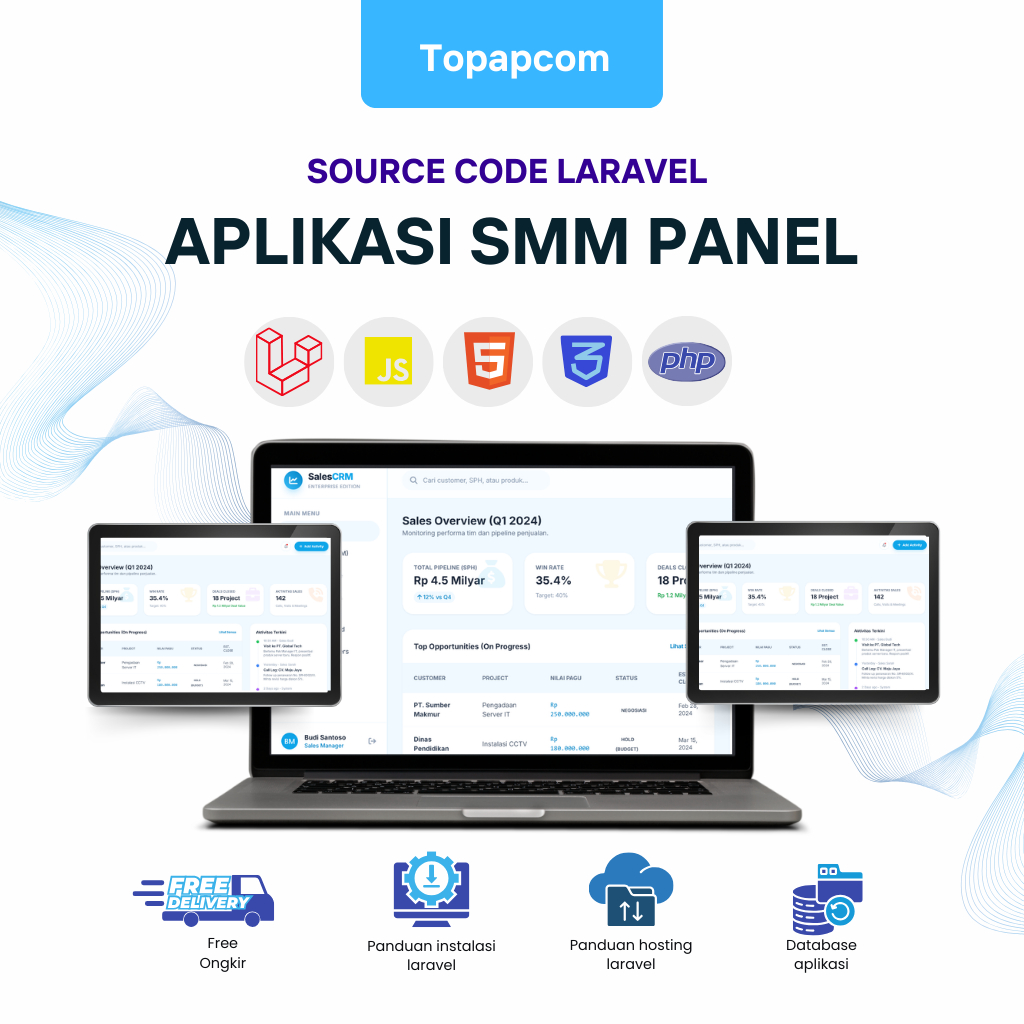 Jual Aplikasi SMM Panel Laravel Full Fitur | Source Code & Database ...