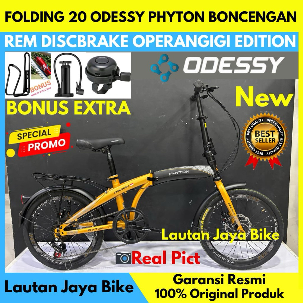Jual Sepeda Lipat 16 20 Odessy Phyton Rem Discbrake New Free Gift ...
