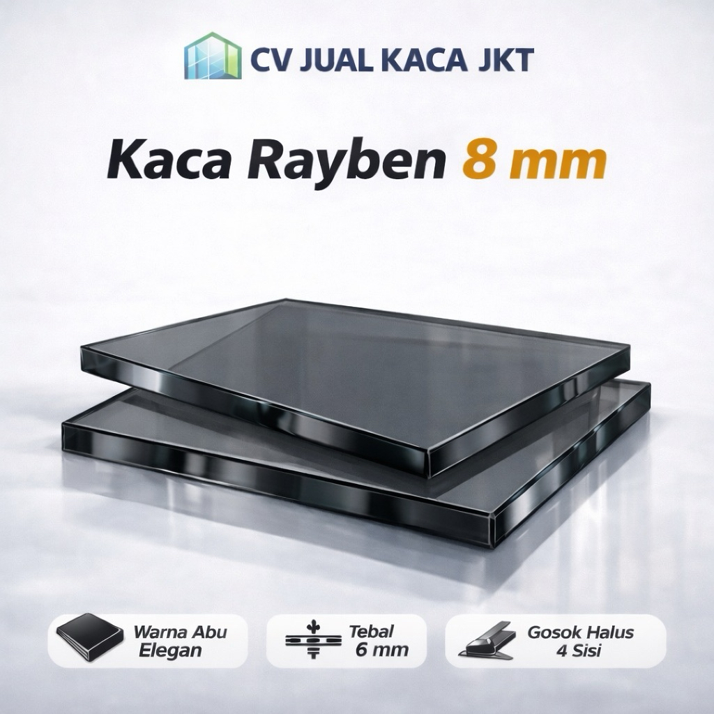 Jual Kaca Rayben 8 mm ASAHI ( Kaca Euro Grey ) | Shopee Indonesia