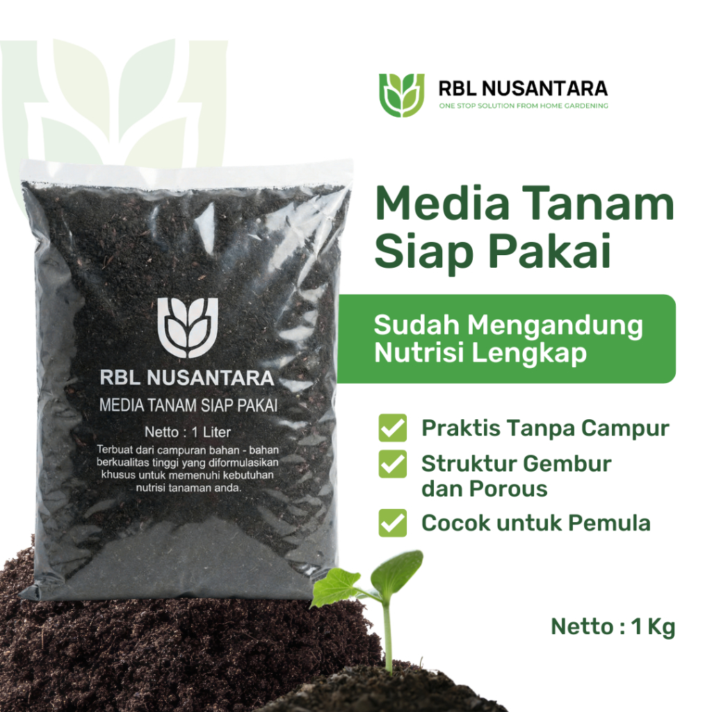 MEDIA TANAM - 1 Kg Siap Pakai dengan Formula Khusus