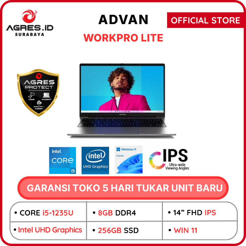 Jual ADVAN WORKPRO LITE I5 1235 8GB 256GB 14.0FHD IPS Windows 11 ...