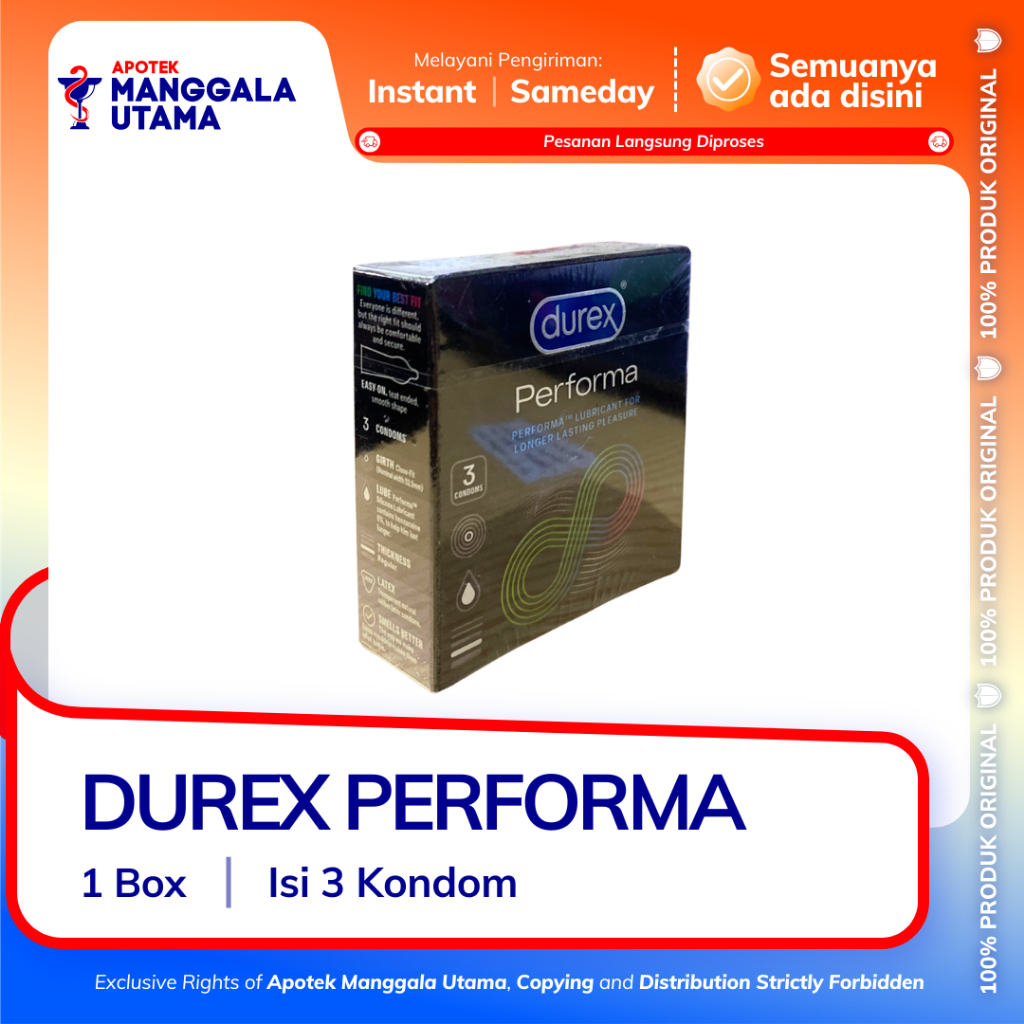 Jual DUREX PERFORMA PER BOX ISI 3 PCS | Shopee Indonesia