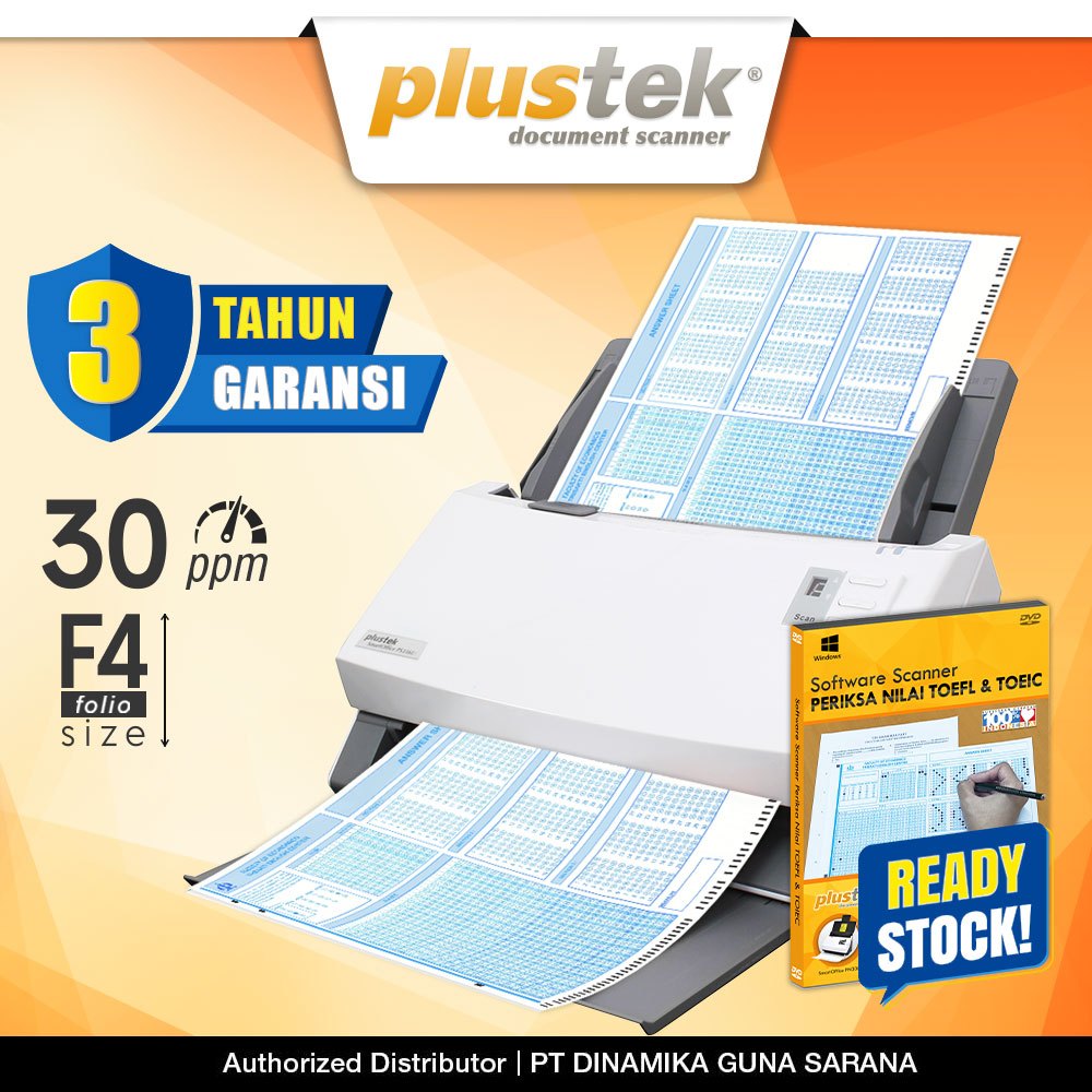 Jual Scanner Plustek Periksa Nilai TOEFL & TOEIC PS396 Plus - 30 Lbr ...