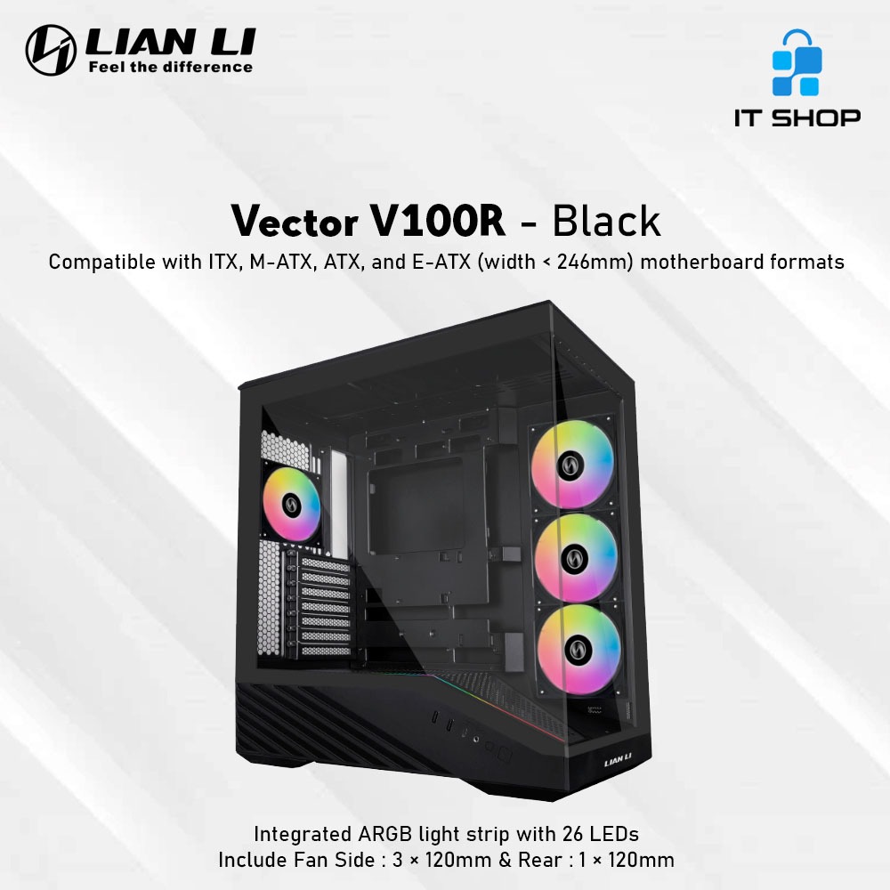 Jual LIAN LI Casing Vector V100R - Black | Shopee Indonesia