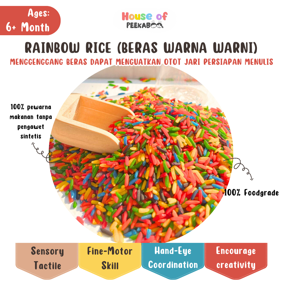 Jual Rainbow rice | Beras warna warni | Sprinkle | Beras mainan anak ...