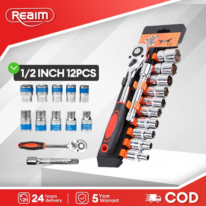 Jual Reaim Kunci Sok 12PCS Kunci Set Lengkap Kunci Set Toolkit Set Tool ...