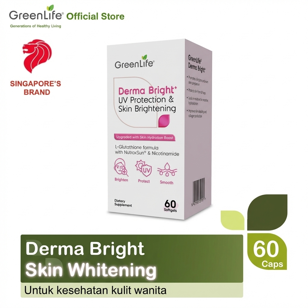 Jual GreenLife Derma Bright isi 60 Soft Gell Glutathione Niancimide |  Shopee Indonesia