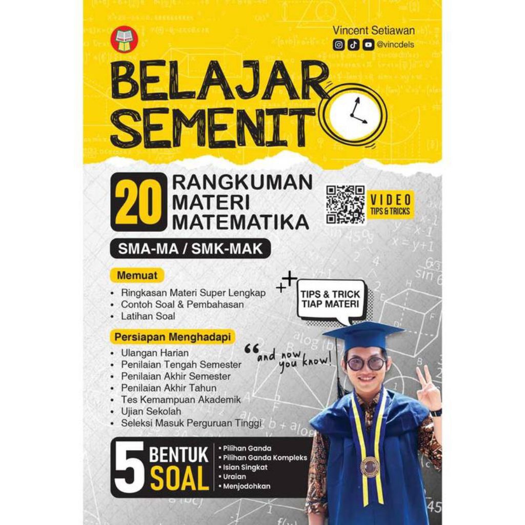 Jual (BARU) BELAJAR SEMENIT 20 RANGKUMAN MATERI MATEMATIKA UNTUK SMA/MA ...