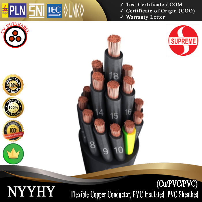 Jual Kabel NYYHY 38x2,5 mm2 SUPREME KABELMETAL (KMI) /38x2,5mm2/38 x 2 ...