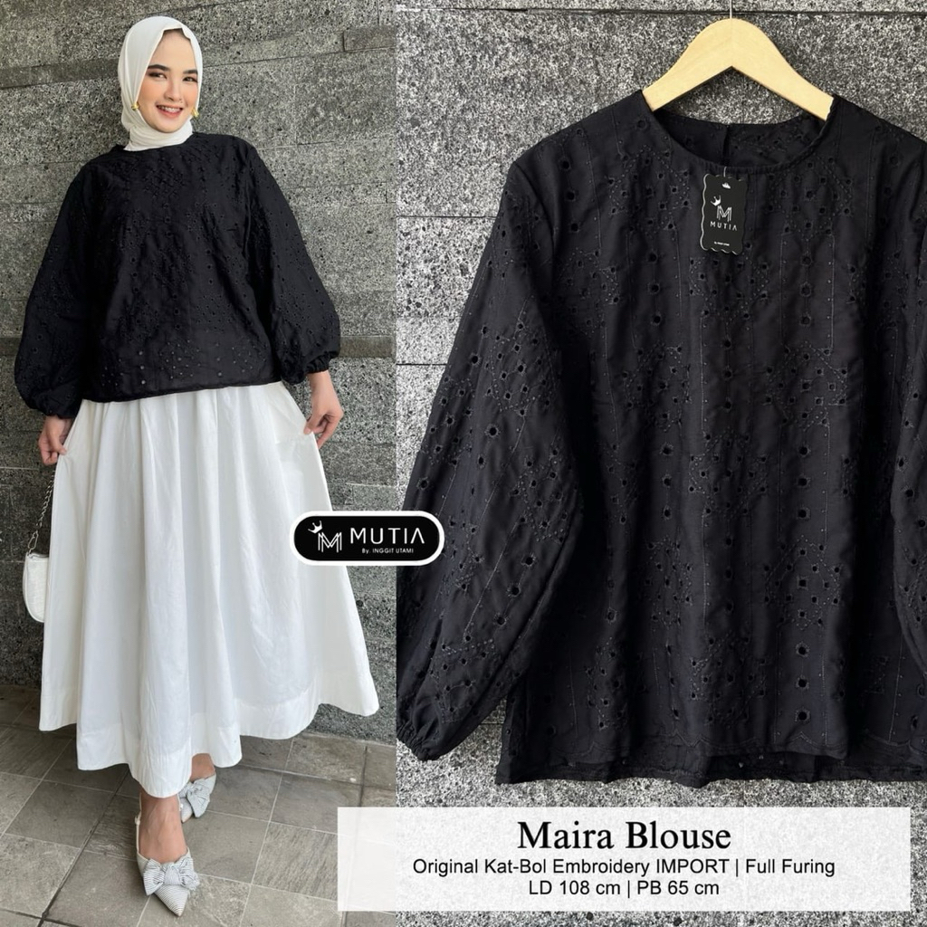 Jual Katbol Blouse Embroidery Tunik Raina Maira Rayya Midi Jumbo ...